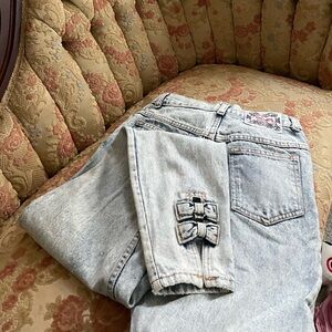 Vintage 80s Riders by Lee Blue Bow Ankle stone washed Jeans